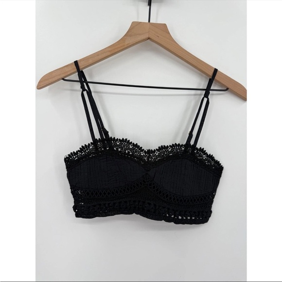 Free People Intimately Black Lace Smocked Bralette - Picture 3 of 5